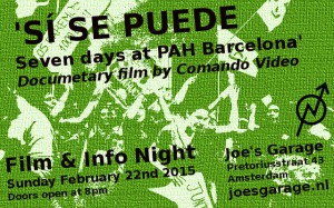 20150222_Joes_Garage_Film_Info_Night_Si_se_puede_Seven_Days_at_Barcelona